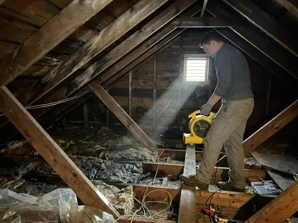attic-water-damage-drying-proc-007 — frequently asked questions, Emergency Water Extraction & 24/7 Flood Response in Overlan…